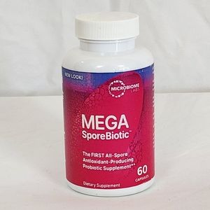 Microbiome Mega SporeBiotic,All Spore, Supports Gut Health 60 Capsules exp 01/25